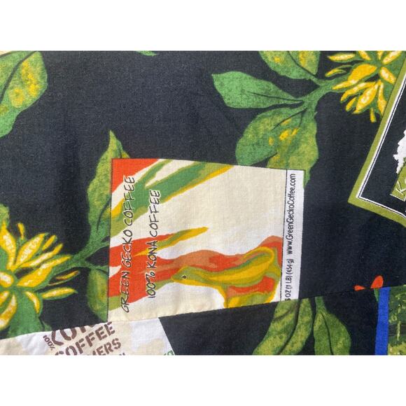 Coffee Hawaiian Shirt Button Down Unisex Mokulele Farms Large Cotton Limited Ed - Picture 6 of 11